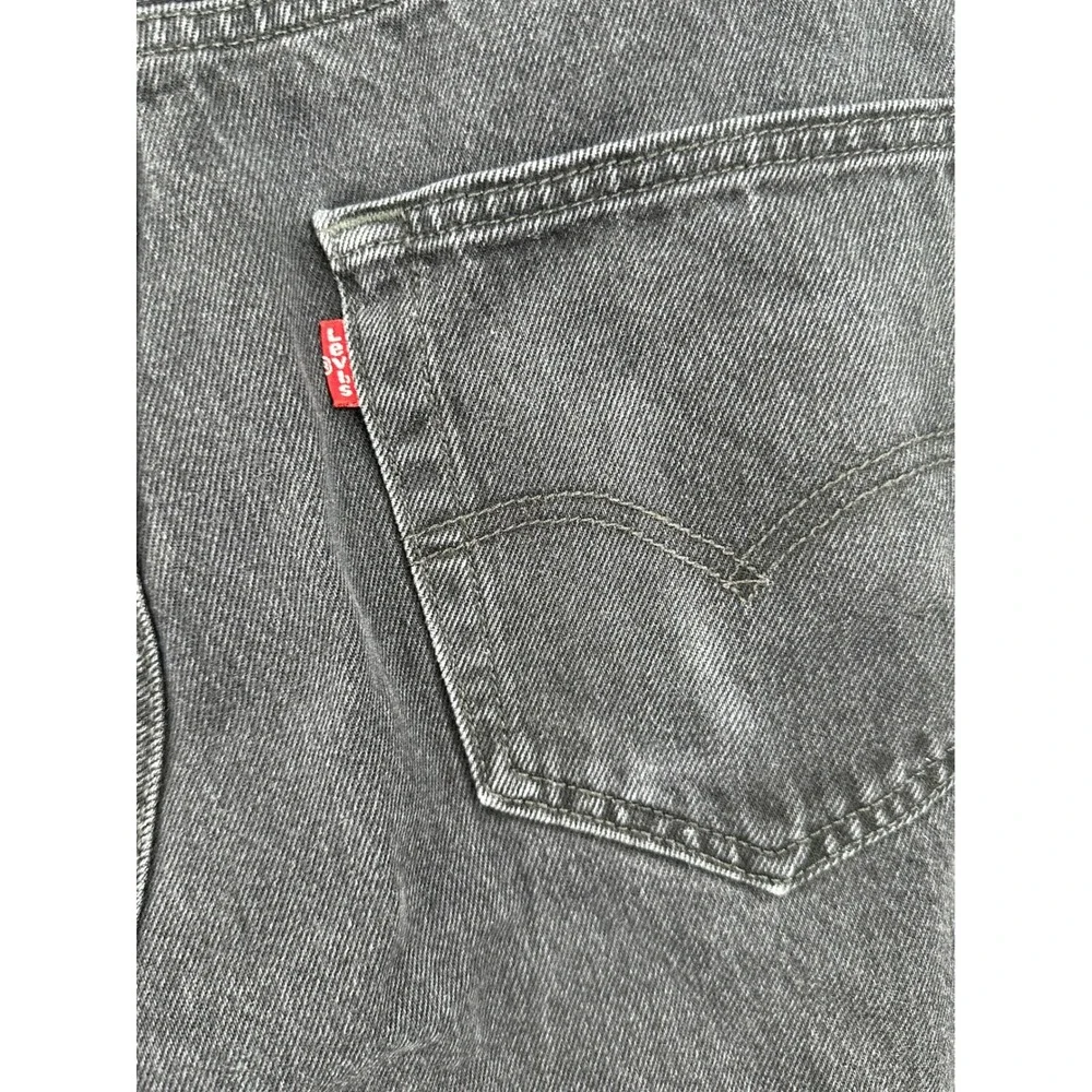 Levis 501 Original Fit Mens Black Straight Leg Button Fly Denim Jeans 34x31